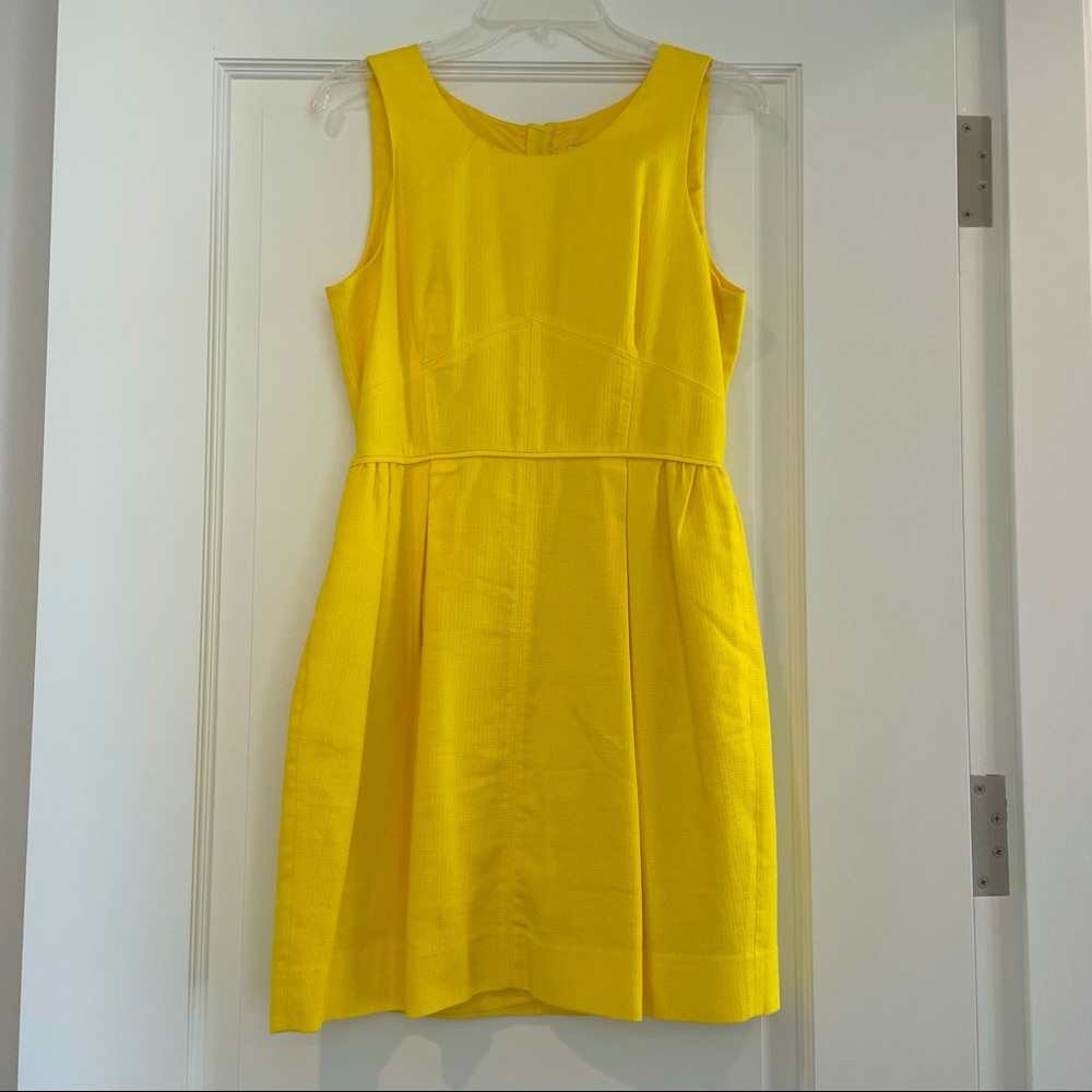 J. Crew Basket Weave Dress in Yellow.